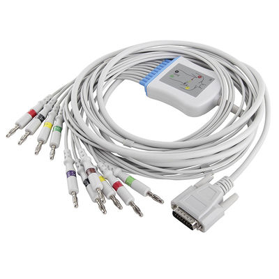 Edanelectrocardiogram SE-3, SE-12 01.57.107048 Kabel en Leadwires-de Schakelaar van CEI 4.0Banana