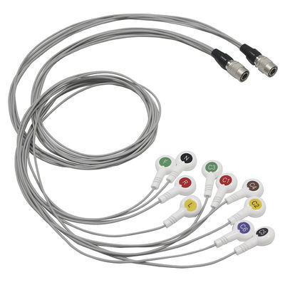 TPU ECG Holter Cable Shanghai Quntian And Leadwires 10 de Breuk van Loodcei