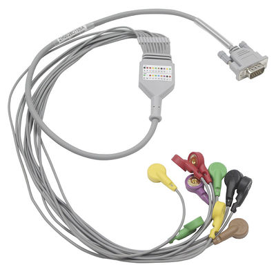 Het Looddraad 10 van MEIGAOYI ECG Holter Cable 15pin Ecg Loodbreuk