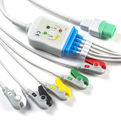 Kabel en Leadwires 5 van Mindraydatascope ECG de Klemtpu ECG Kabel van Loodcei