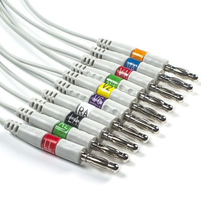 Welsh Allyn-re-PC-aha-VERBOD SE-pro-600 electrocardiogramkabel en Leadwires 14 Banaan 4,0 van Speldcei