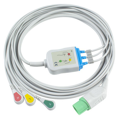 Mindray Datascope 040-000966-00 Kabels van EA6232A ECG en de Schakelaarecg Kabel 3 van Leadwires 12pin Loodcei breekt