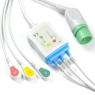 De Kabels van Nihonkohden ECG en de Schakelaarecg Kabel 3 van Leadwires band-72353P 11pin oec-6102A Loodcei breken