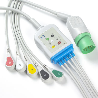 De Kabels van Nihonkohden tec-7631C ECG en de Schakelaarecg Kabel 5 van Leadwires 11pin de Breuk van Loodcei