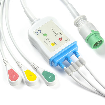 Biolightblt ECG Kabel en Klem 12 van CEI van Leadwires 3Lead de Kabel van Pin Connector ECG