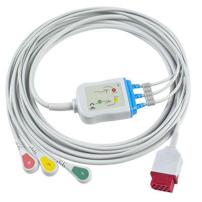 Bionet Nieuwe Modelbm3 BM5 ECG Kabels en Onverwachte ECG Kabel 3 van Leadwires de speldschakelaar van Loodcei 12