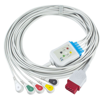 Kabels van het Bionet de Nieuwe BM3 BM5 BM7 5 Lood ECG en speld van de Kabelcei 12 van Leadwires de Onverwachte ECG