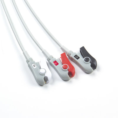 Voor Artema S&W Compatible Direct-Connect ECG Cable en leadwires 3Lead AHA Grabber