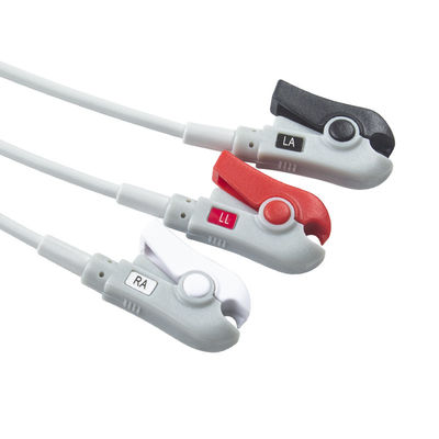 Voor Artema S&W Compatible Direct-Connect ECG Cable en leadwires 3Lead AHA Grabber