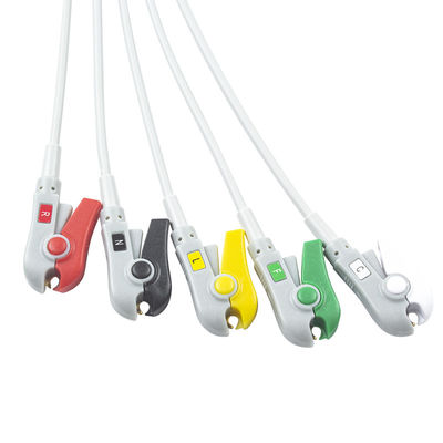Voor Omron > Colin Compatible Direct-Connect ECG-kabel en looddraad 5Lead IEC Grabber