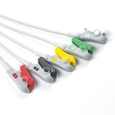 Voor Omron > Colin Compatible Direct-Connect ECG-kabel en looddraad 5Lead IEC Grabber
