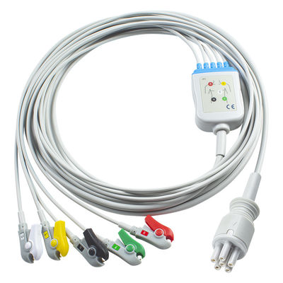 Voor Omron > Colin Compatible Direct-Connect ECG-kabel en looddraad 5Lead IEC Grabber
