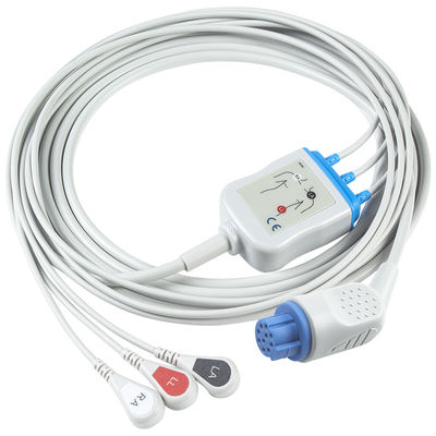 Voor Datex Ohmeda Compatible Direct-Connect ECG kabel en looddraad 3Lead AHA Snap