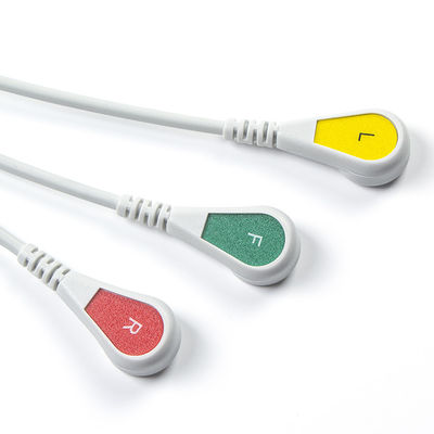 Hellige Compatible Direct-Connect ECG Cable en leadwires voor 3Lead IEC Snap