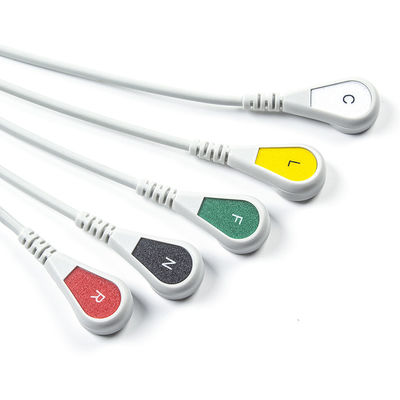 Compatibel Siemens Drager 5 Lead Iec Snap Ecg Lead Cable / Ecg Lead Wire Set