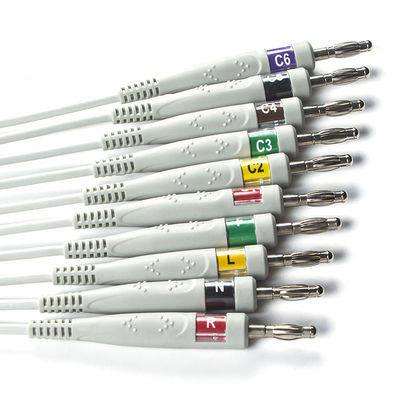 Mortara 60-00180-01 q-Spanning 60-00181-01 electrocardiogramkabel en Leadwires 12 Banaan 4,0 van Speldcei