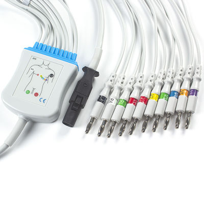 Mortara 60-00180-01 q-Spanning 60-00181-01 electrocardiogramkabel en Leadwires 12 Banaan 4,0 van Speldcei