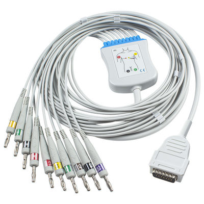 Mortara Directe Burdick verbindt Verduistering 400 Atria 3100 Eerste CEI-Banaan 4,0 7704 electrocardiogramkabel 10Lead van electrocardiogramkabel 012-0844-01