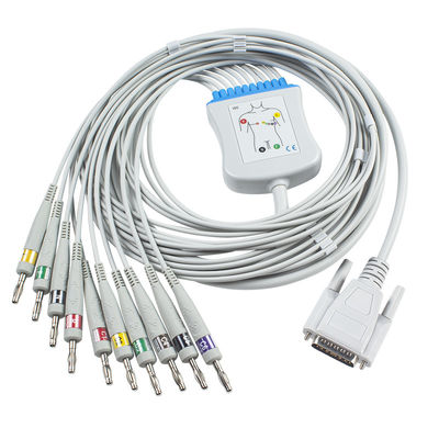 De Boomstamkabel bedelaar-902D ecg-FD07 ecg-9010K Leadwires 15 Banaan 4,0 van Nihonkohden Ekg van Speldcei