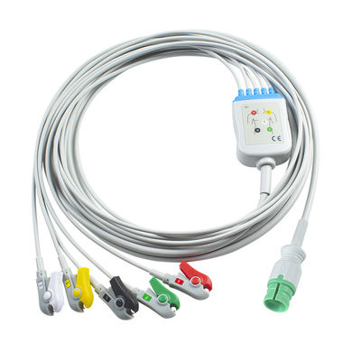 Promed PM-12 PM-12C PM-12D EKG-kabels en looddraad 14pin Connector EKG-kabel 3 Lead IEC snap