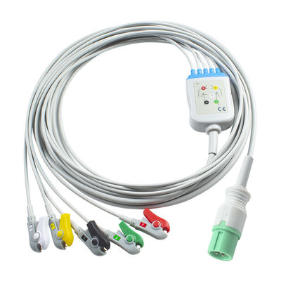 Contec EKG Kabels en Leadwires 7pin Connector CMS 7000 8000 5000 Nieuw model EKG Kabel 5Lead Grabber