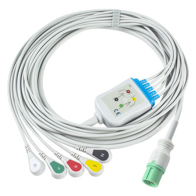 Contec EKG Kabels en Leadwires 7pin Connector CMS 7000 8000 5000 Nieuw model EKG Kabel 5Lead Grabber