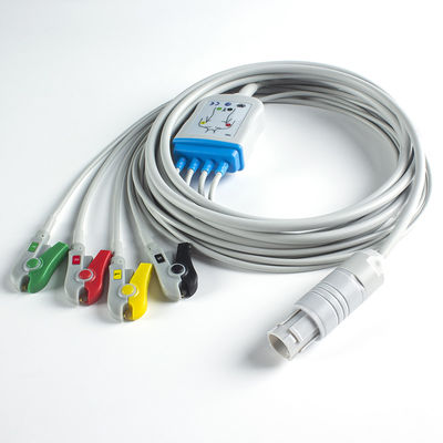 Compatibel voor Primedic EKG-kabel Primedic Defibrillator 4Lead ECG IEC Grabber
