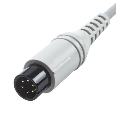 AAMI 6 pin ECG stamkabel Edan Din stijl 3lead kabel 1.30M