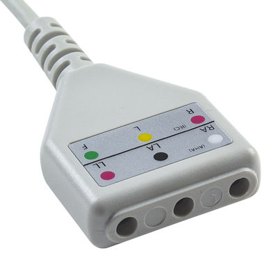 AAMI 6 pin ECG stamkabel Edan Din stijl 3lead kabel 1.30M