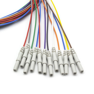 EEG-elektroden Din 1.5 met goud geplatte kleurrijke EEG-leadwires Elektroden 1.5 meter 10 stuks per set