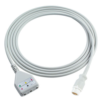 PH 12-pins ECG-trunkkabel Philips Din-stijl 3-afleidingenkabel 1,30 m