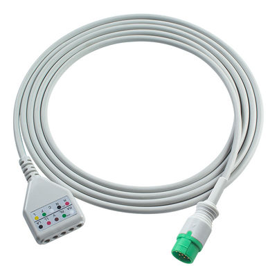 Biolight 12pin EKG-trunkadapterkabel EKG-kabel Din-stijl M7000 M8000A M8500 M9500 EKG-verlengkabel