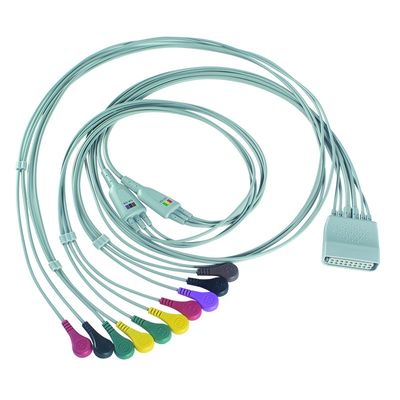 Compatibel met PH Telemetrie Holter ECG 10Lead ECG Cable Holter IEC Snap