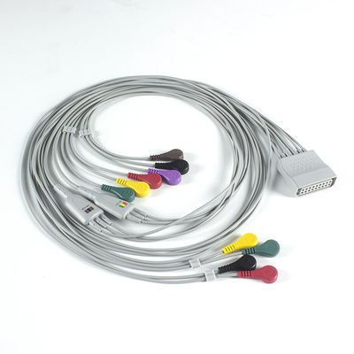 Compatibel met PH Telemetrie Holter ECG 10Lead ECG Cable Holter IEC Snap
