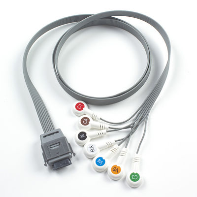 7Lead ECG Holter kabel TPU materiaal IEC Snap Compatibel voor Edan Biomedisch Instrument