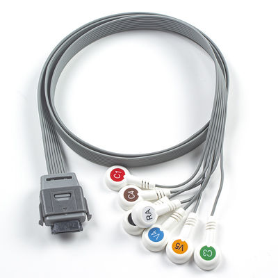 7Lead ECG Holter kabel TPU materiaal IEC Snap Compatibel voor Edan Biomedisch Instrument