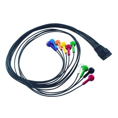 IEC/AHA Kleurcodering Schiller MS-12 Blauwe compatibele EKG-patiëntkabel voor FT-1 2.400331