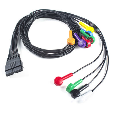 IEC/AHA Kleurcodering Schiller MS-12 Blauwe compatibele EKG-patiëntkabel voor FT-1 2.400331