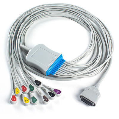 EDAN Dx12 10Lead EKG Holter Cable Snap 2.2M Trunk Cable en Leadwires Lengte 0.8/1.2M