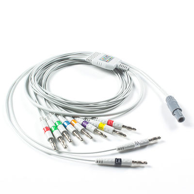 Compatibel met Welch Allyn EKG kabel AHA Banana voor PCR 100 rust EKG, SE-PRO-600 Cardioperfect Pro Recorder