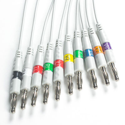Compatibel met Welch Allyn EKG kabel AHA Banana voor PCR 100 rust EKG, SE-PRO-600 Cardioperfect Pro Recorder
