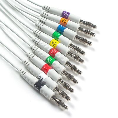 Compatibel met Welch Allyn EKG kabel AHA Banana voor PCR 100 rust EKG, SE-PRO-600 Cardioperfect Pro Recorder
