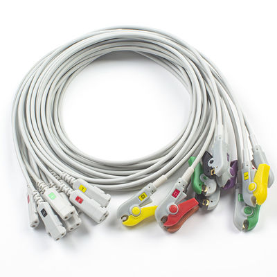Geconditioneerd EKG lood Compatibel met latexvrije 10Lead EKG diagnostische kabel IEC Grabber