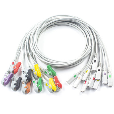 Geconditioneerd EKG lood Compatibel met latexvrije 10Lead EKG diagnostische kabel IEC Grabber