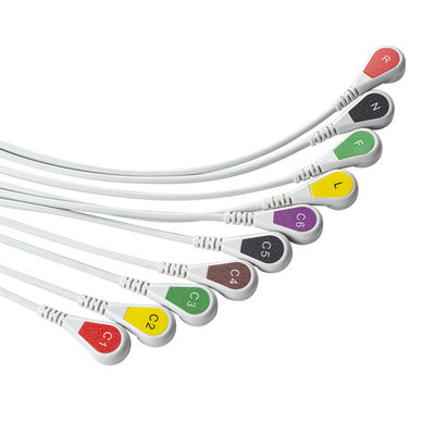 Compatibele P-Hilips Trim 10Lead EKG kabel IEC Snap voor PageWriter Trim I, PageWriter Trim II