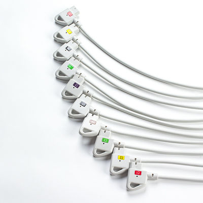 Compatibele P-Hilips Trim 10Lead EKG kabel IEC Snap voor PageWriter Trim I, PageWriter Trim II