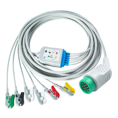 Compatibel Medtronic Lifepak 20e 6Lead EKG kabel IEC Grabber voor voor Lifepak 12 20e 15 120