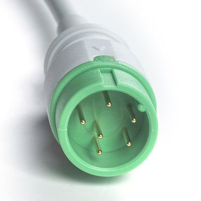 Grijzige IVY 5Lead ECG kabel AHA Snap 1m 3,0 diameter