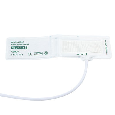 Single Tube Grootte 3 6-11cm Wegwerp Neonaten NIBP Manschet Houdbaarheid 24 maanden Latexvrij