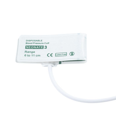 Single Tube Grootte 3 6-11cm Wegwerp Neonaten NIBP Manschet Houdbaarheid 24 maanden Latexvrij